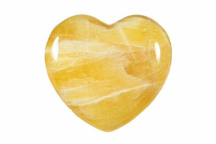 Polished Honeycomb Calcite Heart - Utah #264598